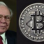 Darstellung von Warren Buffett und einem Symbolbild des Bitcoin