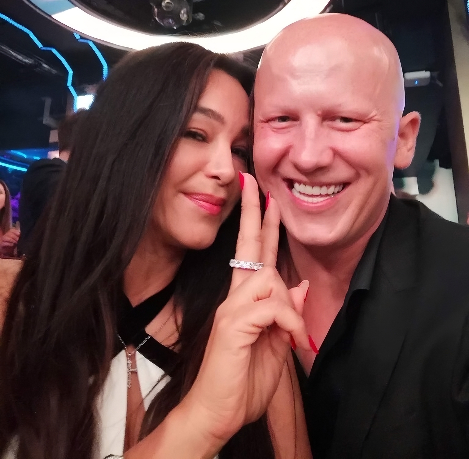 Marcus Kitzmann mit Verena Pooth auf der Grand-Prix-Afterparty im Jimmy'z Monte-Carlo (Archivbild; Copyright: Renditelift)